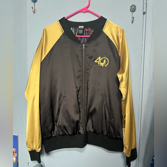 Her Universe Star Wars 40th Anniversary Black and Gold Varsity Jacket. XL - Picture 2 of 5